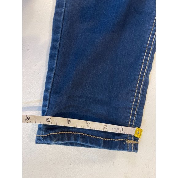 Bongo Womens Jeans Tapered Leg Mid Rise Stretch Five Design Pockets Blue Size 13 - Picture 7 of 10